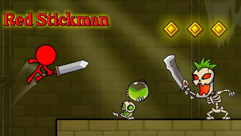 Red Stickman Fighting Stick